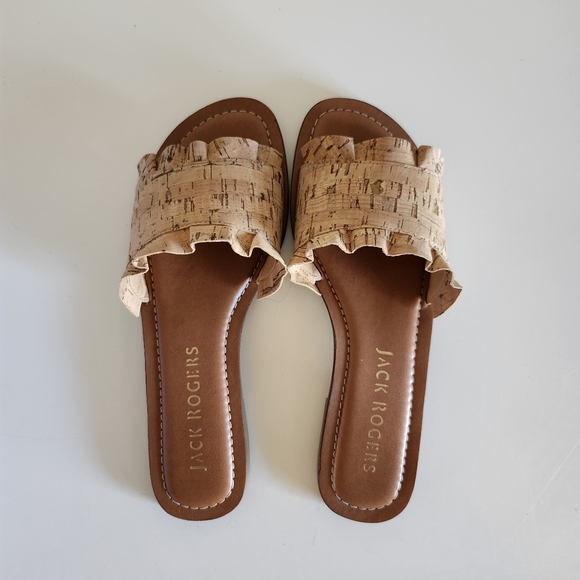 NIB Jack Rogers Rosie Ruffle Slide size 8 in Cork - Picture 2 of 4
